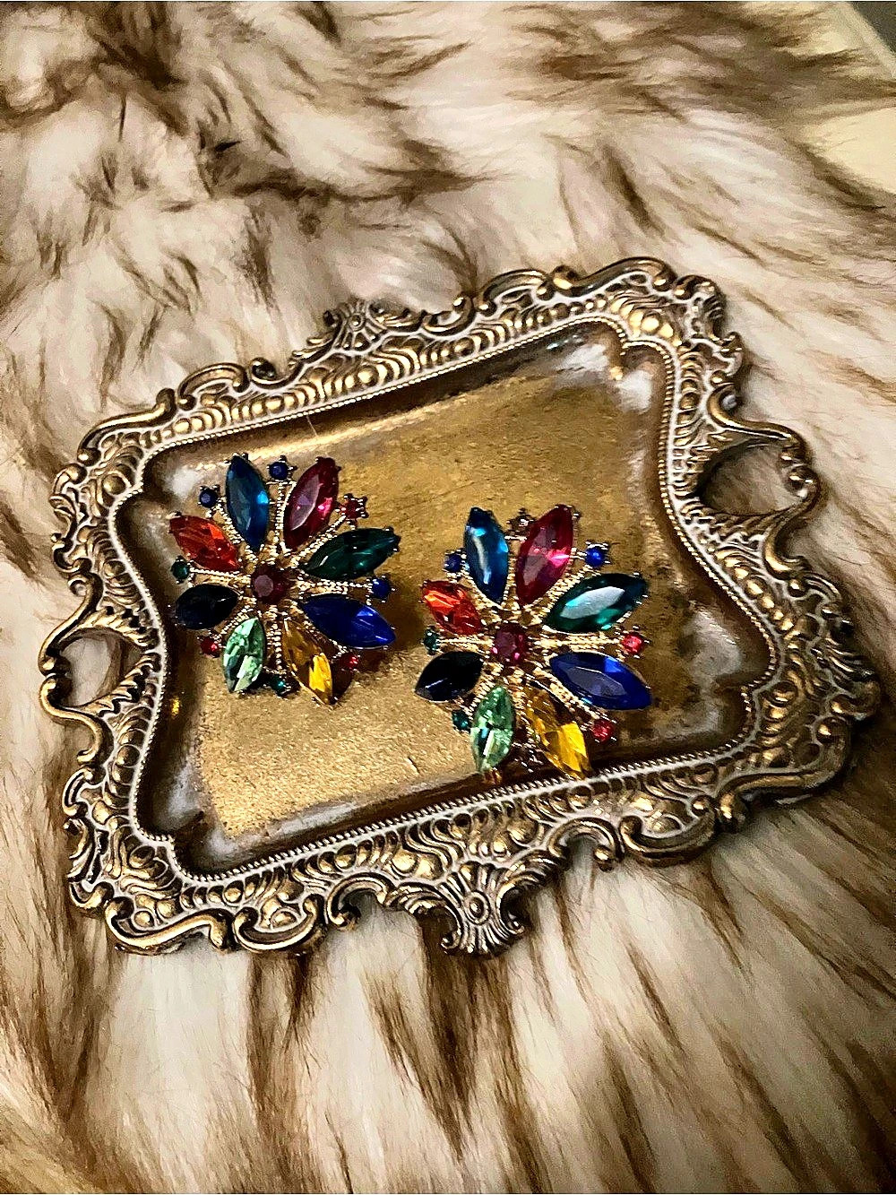 Multicolor Floral Earrings